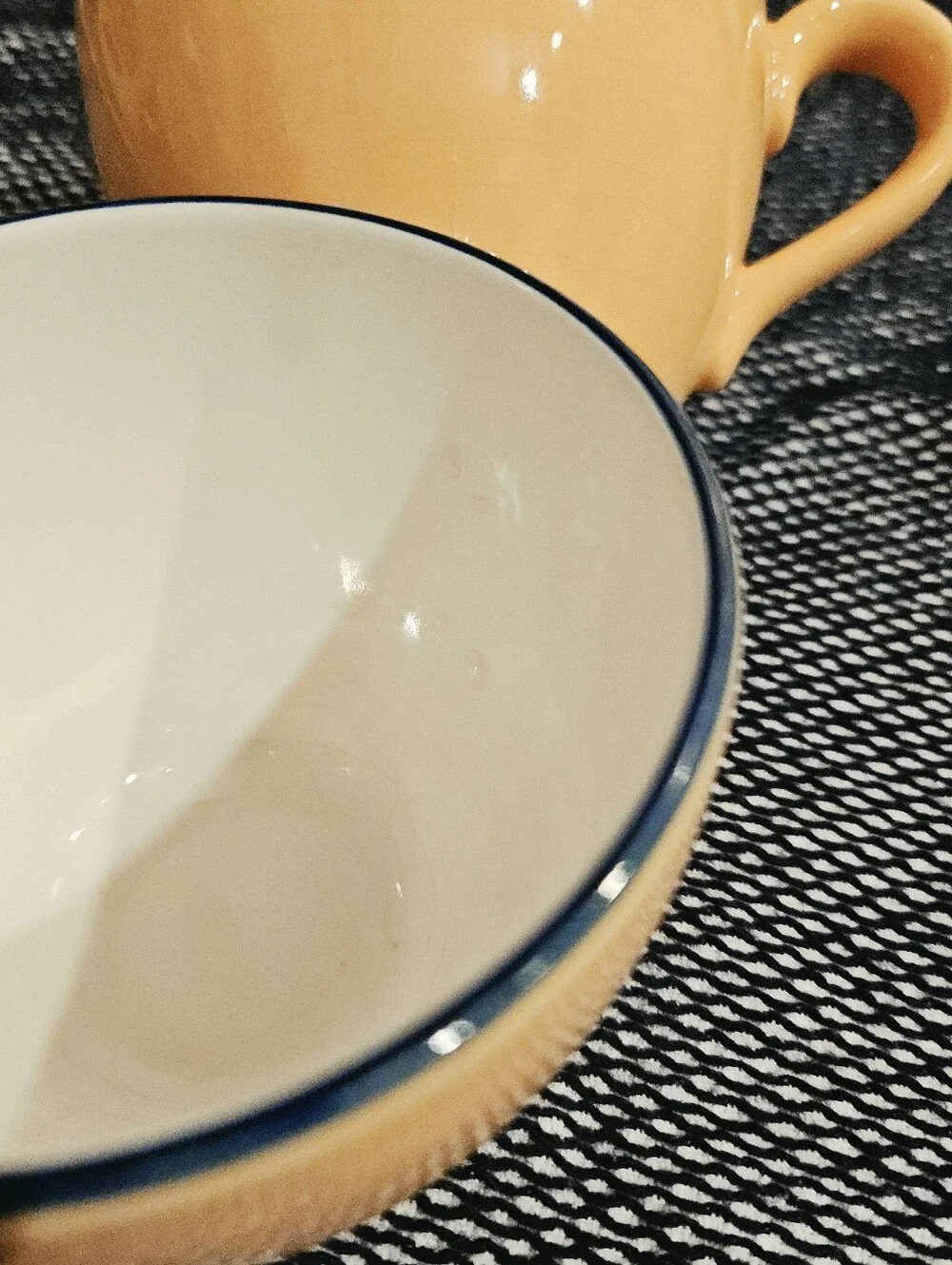 Vintage Pagnossin Coffee Tea Cups, Yellow